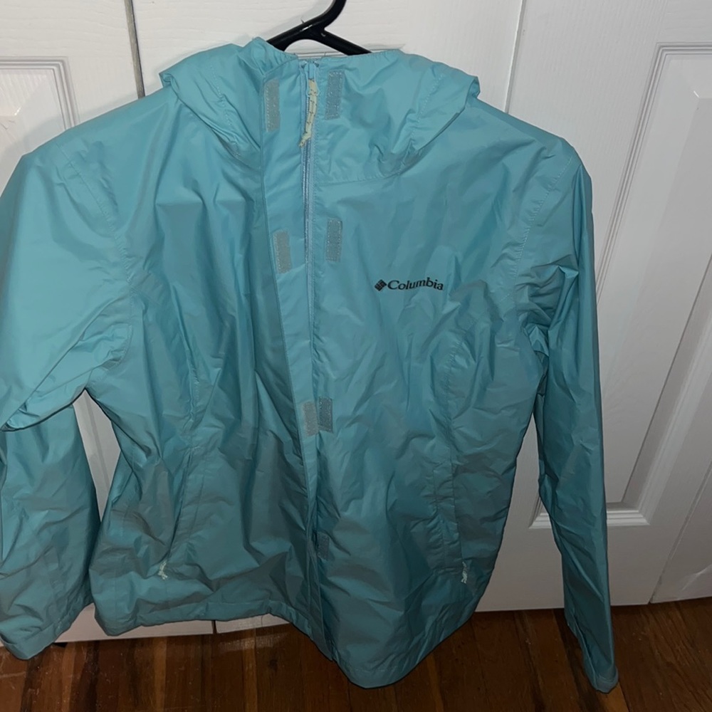 Blue Columbia Rain Jacket